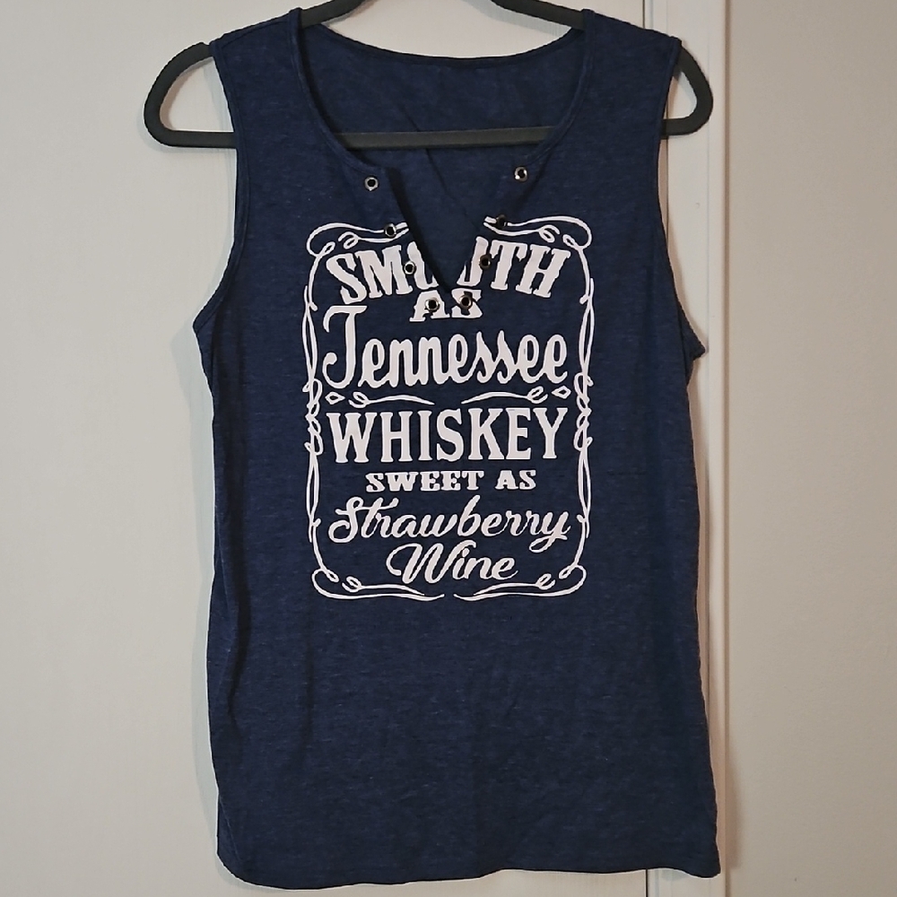 Navy Blue Tennessee Whiskey Tank Top